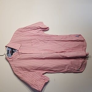 Pink striped sleeve buttonup